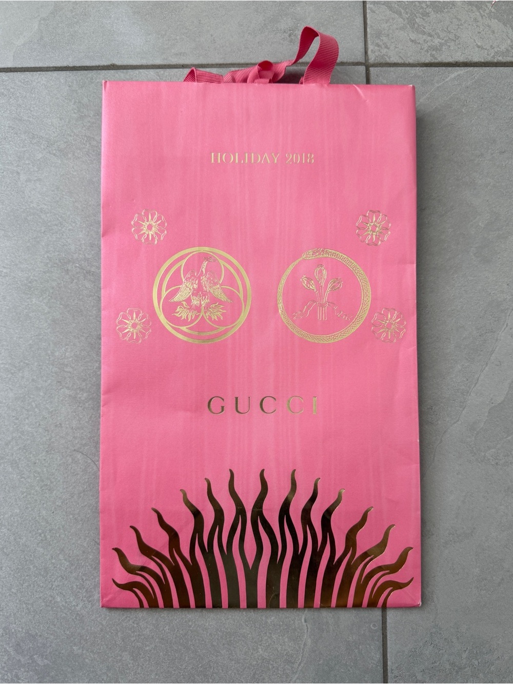 Gucci 2018 Holiday Pink Shopping Bag